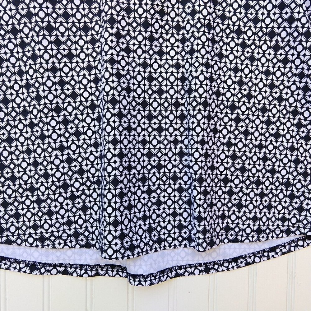 Title Nine Foldover Skirt Size XL Black White Print Short Stretch Active Workout - Picture 5 of 8